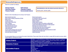 Tablet Screenshot of freesciencefairproject.com